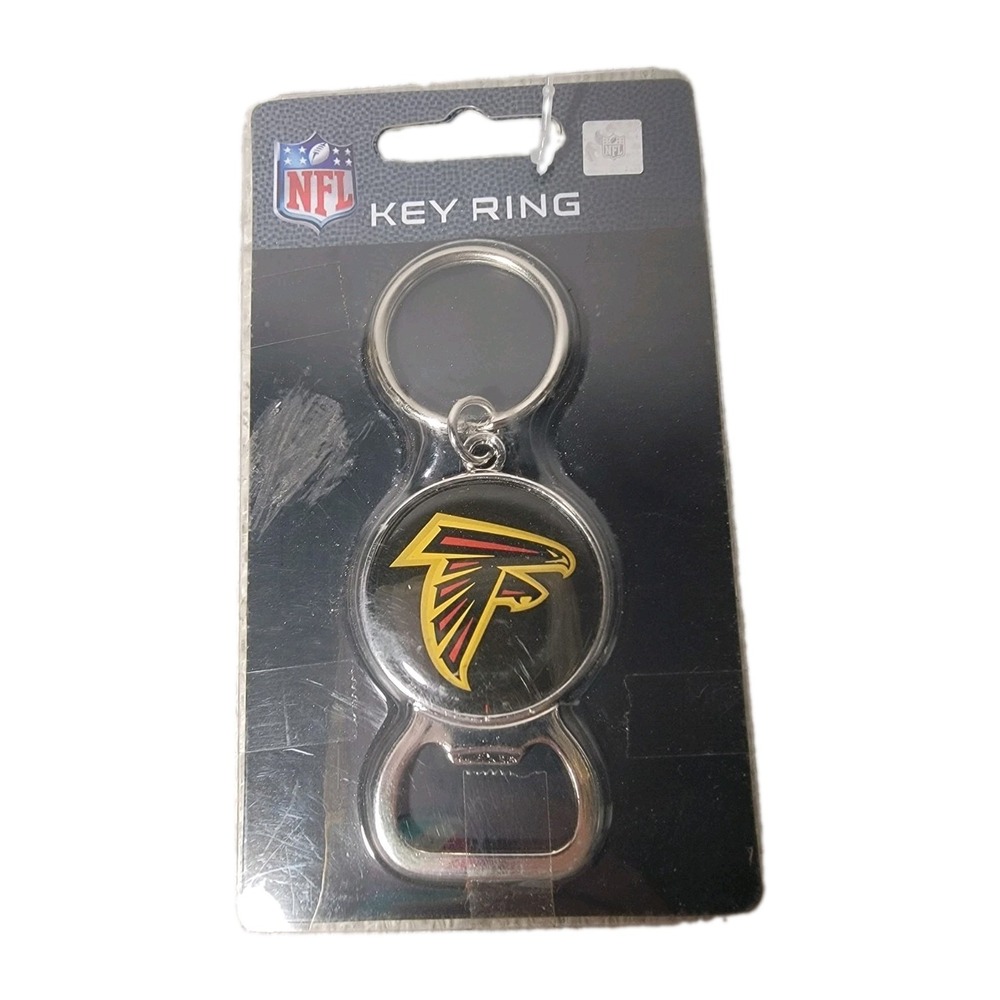 Atlanta Falcons Bottle Opener Keychain Key Ring NFL Great American Products NIP